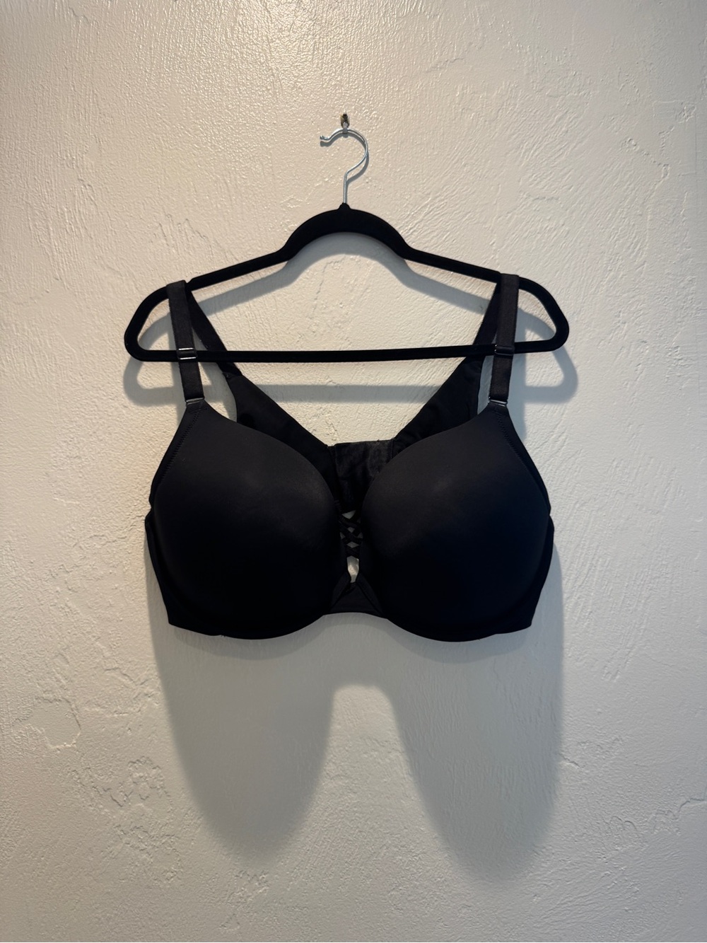 Torrid Curve Everyday Smooth Black Lace-Up T-Shirt Bra